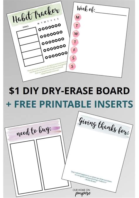 Diy Dry Erase Board Printable