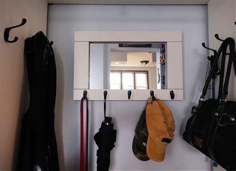 Diy Entryway Mirror With Hooks