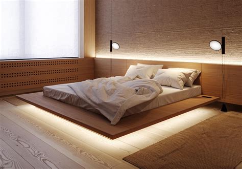 diy floating bed frame with led lighting plans