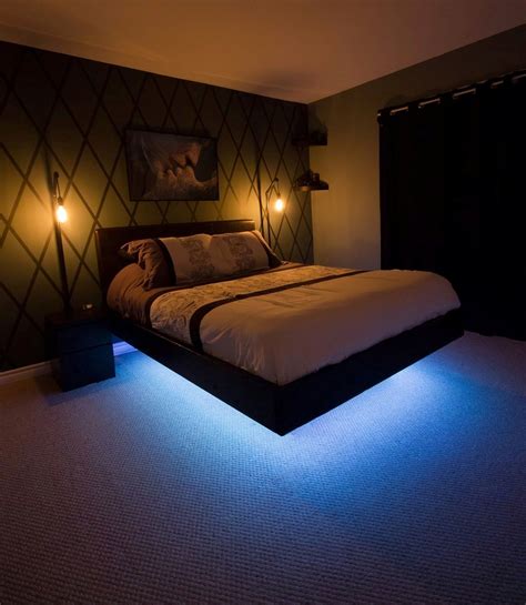 home.furnitureanddecorny.com:diy floating bed frame with led lighting plans