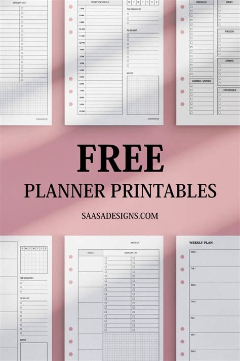 Diy Free Planner Printables
