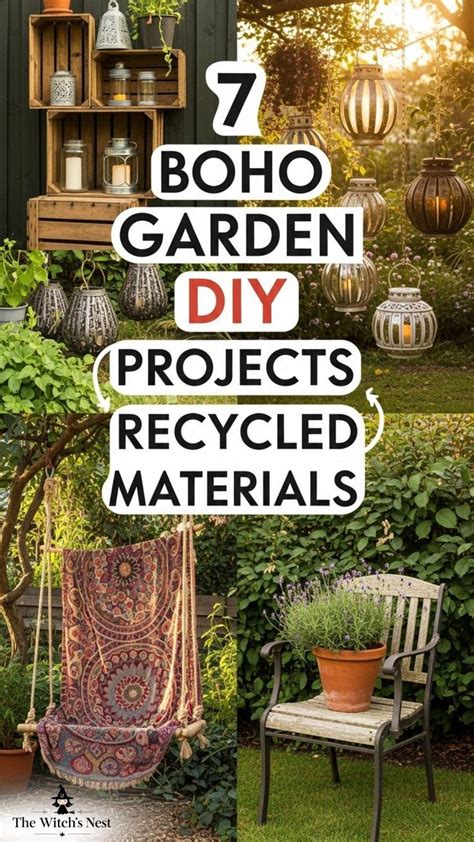diy garden decor boho theme creative ideas  easy projects