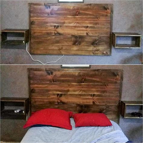 Diy Headboard With Side Tables