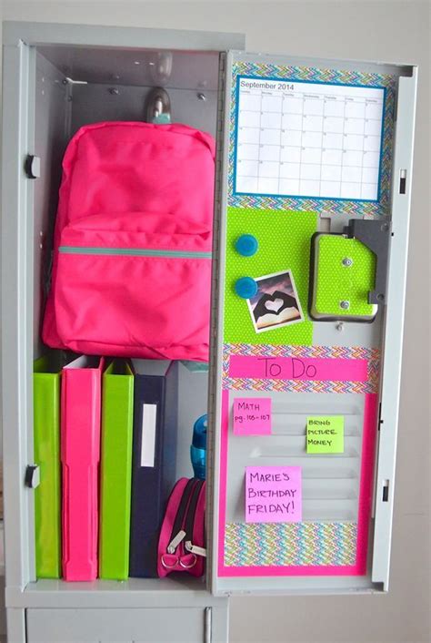 Diy Locker Organization Ideas