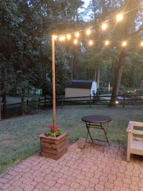 Diy Post To Hang String Lights