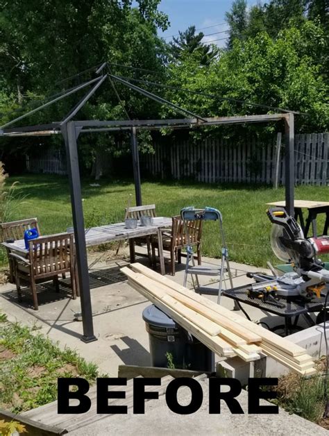 diy replace the roof of a gazebo