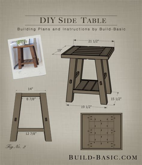 Diy Side Table Dimensions