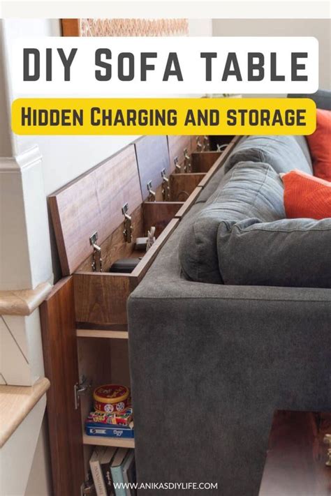 Diy Sofa Table With Storage
