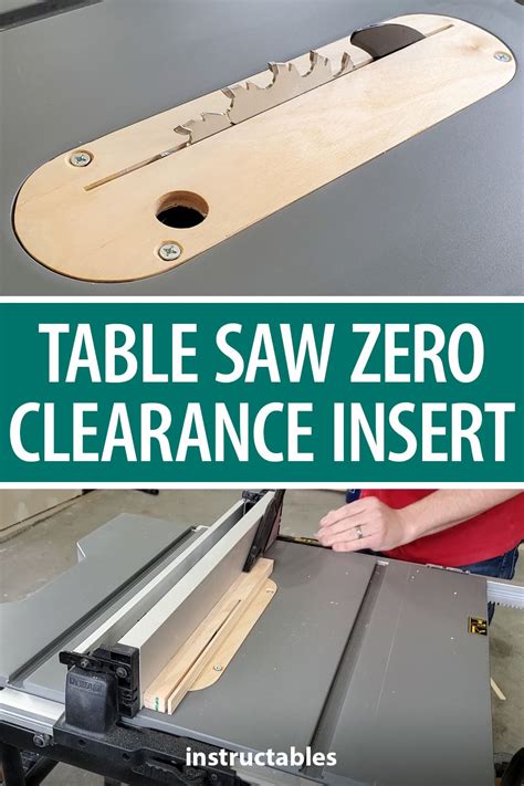 Diy Table Saw Zero Clearance Insert
