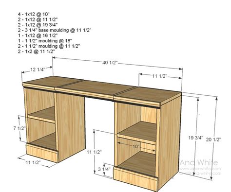 Diy Vanity Desk Plans