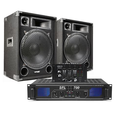 dj mixer amplifier and speakers