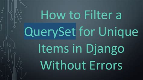 Django Filter Queryset Without Hitting Database