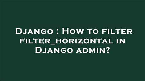 Django Filter Xor