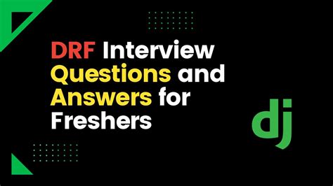 django rest api interview questions and answers