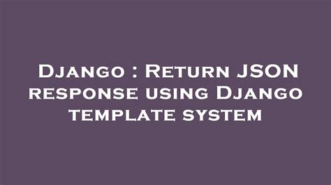 Django Template Json Stringify