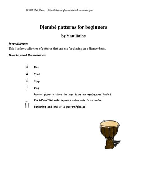 Djembe Patterns Pdf