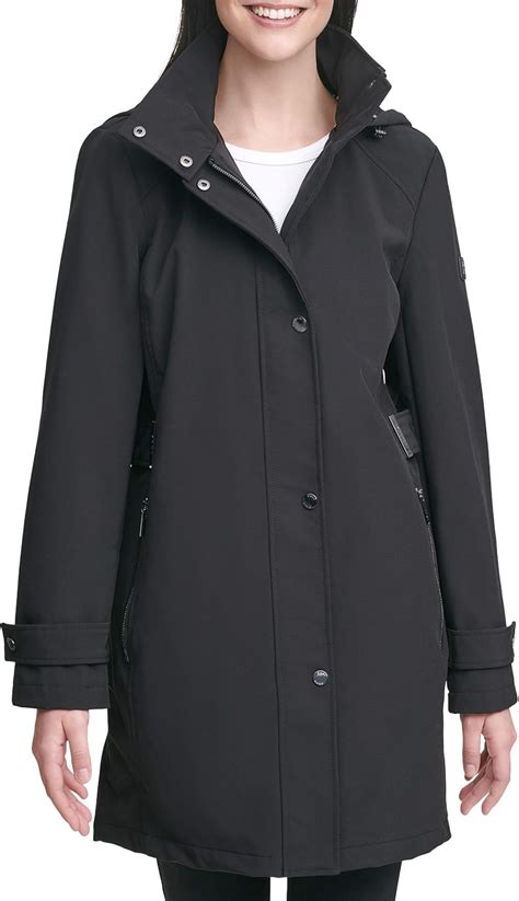 DKNY Chaqueta a cuadros para mujer, gris, 6 DKNY Sin botón Walmart en