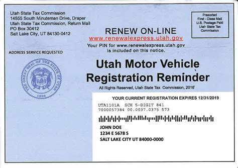 dmv auto registration renewal online utah