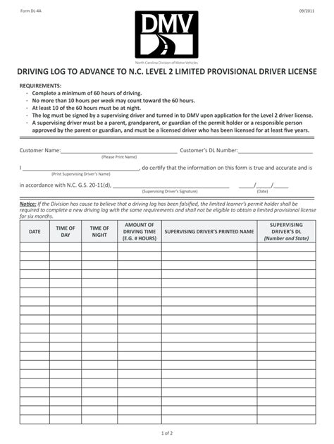dmv driving log pdf