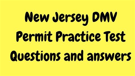 dmv nj appointment for permit test
