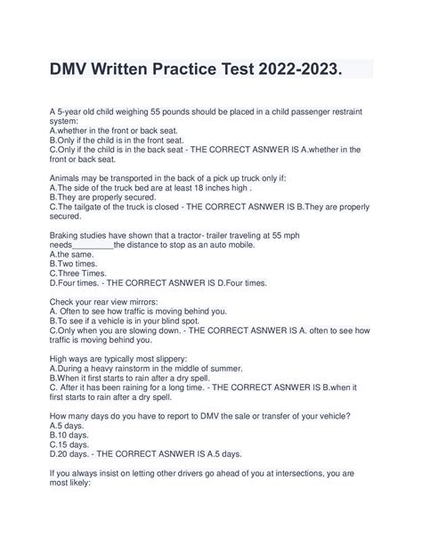 dmv practice test chinese