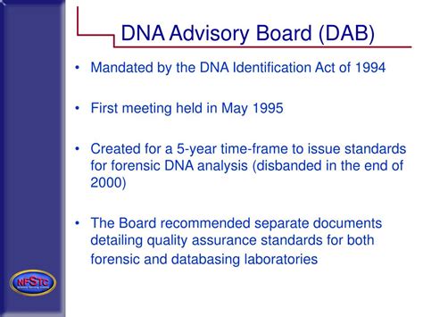 dna advisory board standards