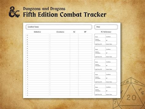 Dnd 5E Battle Combat Grid Printable