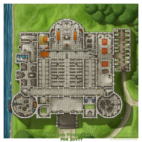 dnd castle floor template