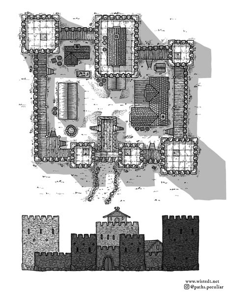 dnd castle floor template