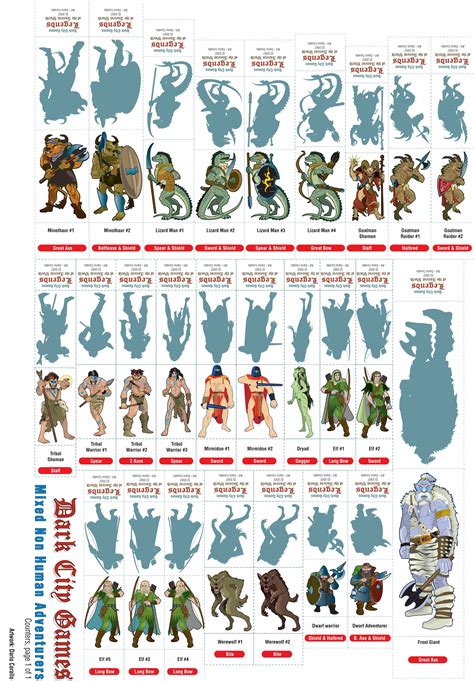 Dnd Paper Minis Printable Enemies