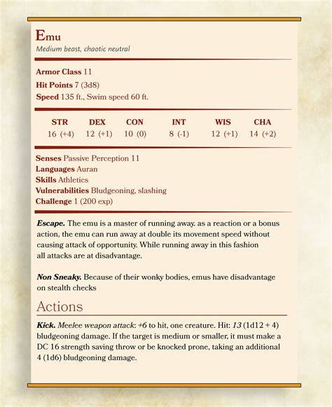 dnd stat block numbers