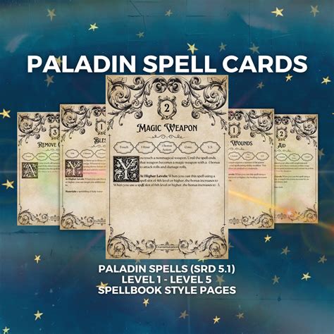 Dnd5E Spell Cards Printable