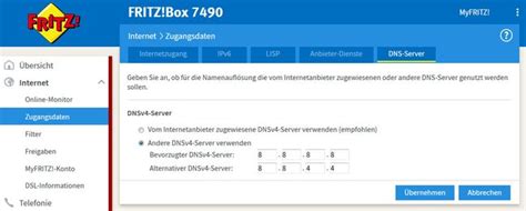 Andere DNSServer in der Fritzbox einrichten MediaTechPort