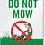 do not mow sign