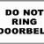 do not ring doorbell sign printable free