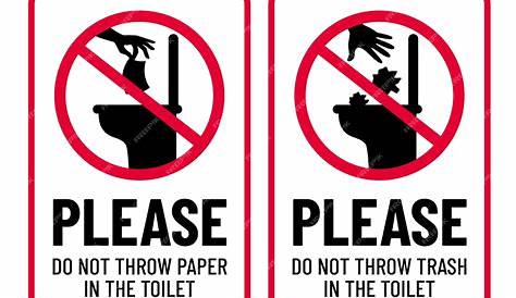 No toilet littering sign do not throw paper Vector Image