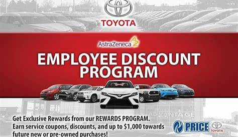 Do Toyota Employees Get Discounts On Cars?