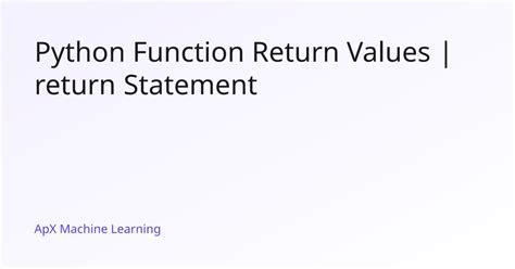 do all python functions need a return statement