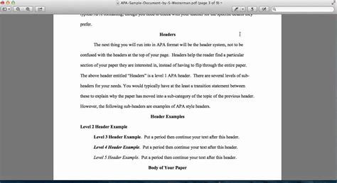 do apa style papers have headings