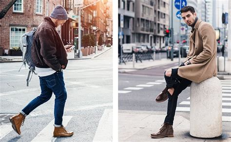 do brown boots go with black jeans men
