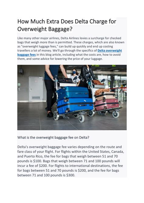 Do Delta Charge For Baggage