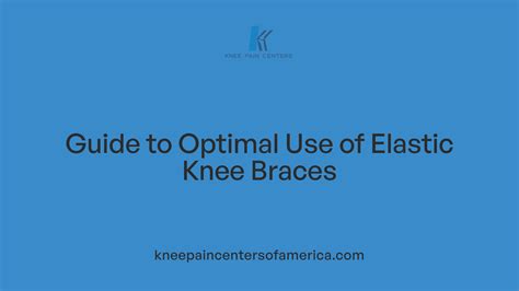 Do Elastic Knee Braces Help