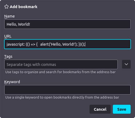 do javascript bookmarklets work on mobile
