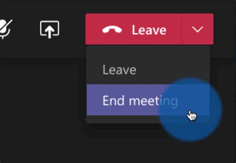 do microsoft teams meetings automatically end