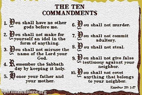 do muslims believe in the ten commandments