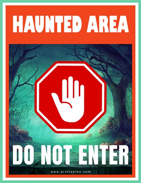 Do Not Enter Halloween Printable
