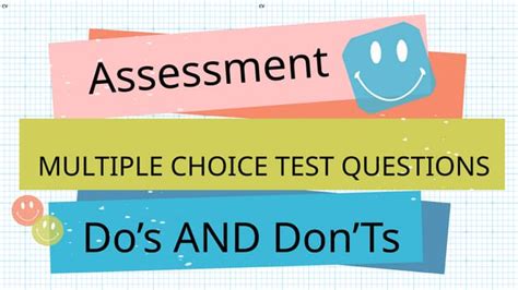 Do S And Don Ts In Constructing Multiple Choice Test
