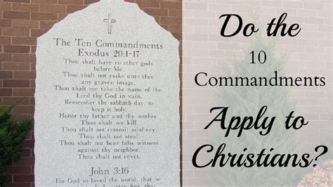 do the ten commandments apply today
