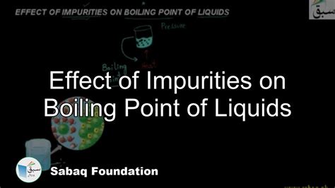 Do impurities increase boiling point?