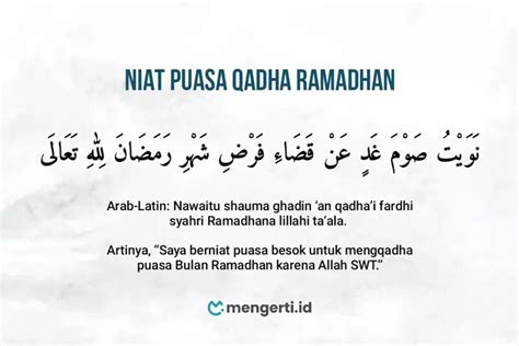 Niat Mengganti Puasa Ramadhan Karena Sakit iqra.id